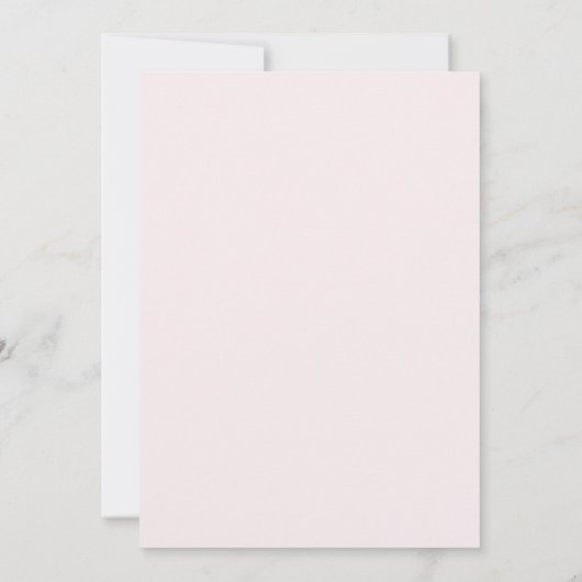 Soft Delicate Bord Blush Simple Elegant Roos Roze Kaart (Achterkant)