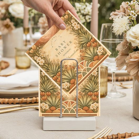 Soft Desert Wildflowers Baby Shower Servet