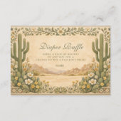 Soft Desert Wildflowers Diapper Raffle  Informatiekaartje (Voorkant)