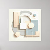 Soft Dimensional Arcs Canvas Afdruk (Voorkant)