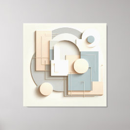 Soft Dimensional Arcs Canvas Afdruk