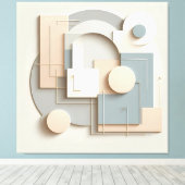 Soft Dimensional Arcs Canvas Afdruk (Insitu (Houten vloer))