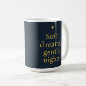 Soft Dreams, Gentle Nights – Minimalist Night Koffiemok (Voorkant rechts)