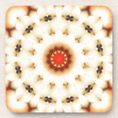 Soft Dreamweaver Cream Floral Pattern Bier Onderzetter (Voorkant)