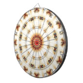 Soft Dreamweaver Cream Floral Pattern Dartbord (Voorkant Rechts)