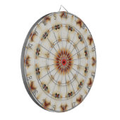 Soft Dreamweaver Cream Floral Pattern Dartbord (Voorkant Links)