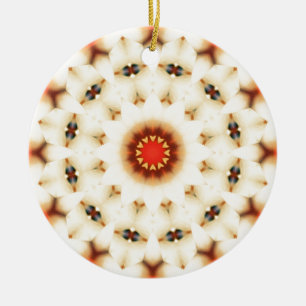 Soft Dreamweaver Cream Floral Pattern Keramisch Ornament