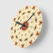 Soft Dreamweaver Cream Floral Pattern Ronde Klok (Hoek)