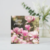 Soft Dreamy Magnolia spring greeting Kaart (Staand voorkant)