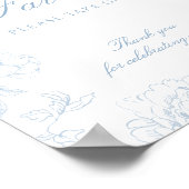 Soft Dusty Blue Chinoiserie Favors Poster (Hoek)