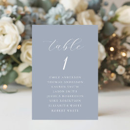 Soft Dusty Blue Wedding Seating Chart Kaart