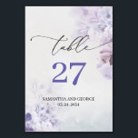 Soft dusty paars blauw lila violet bloemen boho kaart<br><div class="desc">Soft dusty paars blauw lila violet bloho-tekaart Dit uitzonderlijke bohse bloemontwerp bevatte met de hand verfde paarse, stoffige blauwe, stoffige roze, lila, bruine en beige bloemen met waterverf en combineerde moderne trendy kalligrafiescript. Т zijn onweerstaanbare kleurrijke symfonie staat elegant op de achtergrond van ivoorse waterverf. Fijne paarse en poederblauwe bronbloemen...</div>