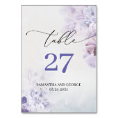 Soft dusty paars blauw lila violet bloemen boho kaart (Achterkant)