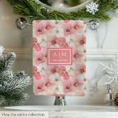 Soft Dusty Rose & Gold Flowers Towel Personalized  Bad Handdoek