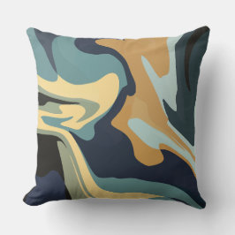 Soft Earthy Swirls in Calm Tones Kussen