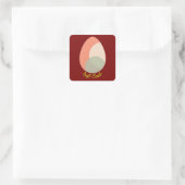 Soft Easter – Pastel Egg Illustration -Autocolante Vierkante Sticker (Tas)