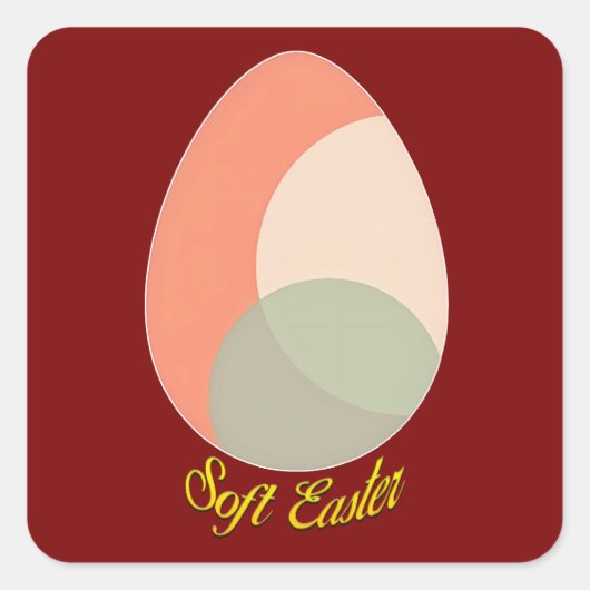 Soft Easter – Pastel Egg Illustration -Autocolante Vierkante Sticker (Voorkant)