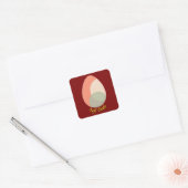 Soft Easter – Pastel Egg Illustration -Autocolante Vierkante Sticker (Envelop)
