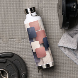 Soft edged-cubes with metallic accents AI art  Waterfles