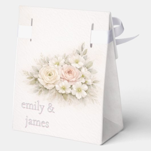 Soft Editorial Botanical Wedding Bedankdoosjes (Achterkant)