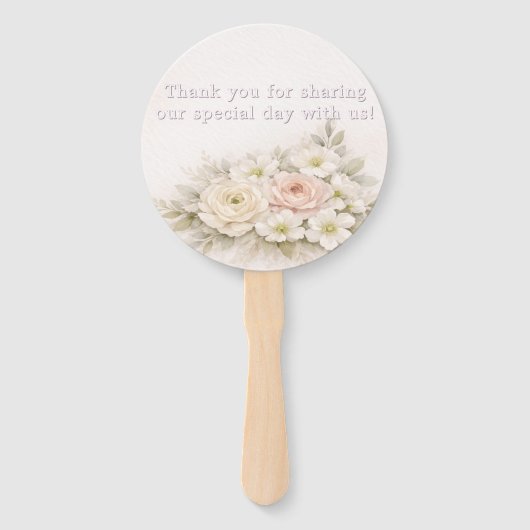 Soft Editorial Botanical Wedding Handwaaier (Achterkant)