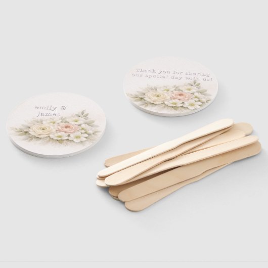 Soft Editorial Botanical Wedding Handwaaier (Niet-gemonteerd)