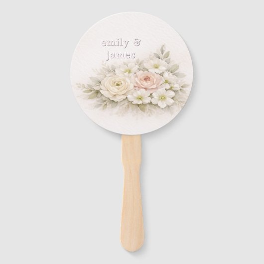 Soft Editorial Botanical Wedding Handwaaier (Voorkant)