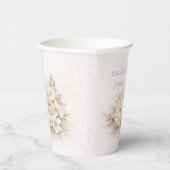 Soft Editorial Botanical Wedding Papieren Bekers (Rechts)