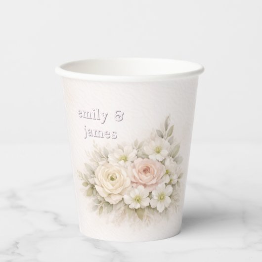 Soft Editorial Botanical Wedding Papieren Bekers (Voorkant)