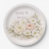 Soft Editorial Botanical Wedding Papieren Bordje (Voorkant)