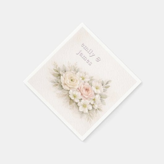 Soft Editorial Botanical Wedding Servet (Hoek)