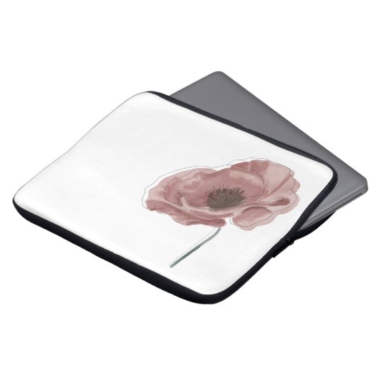Soft, elegant floral design for a stylish look. laptop sleeve (Voorkant top)
