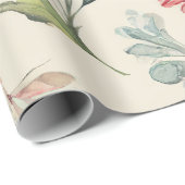 Soft Elegant Handschilderd Floral Wedding & Bridal Cadeaupapier (Rol Hoek)