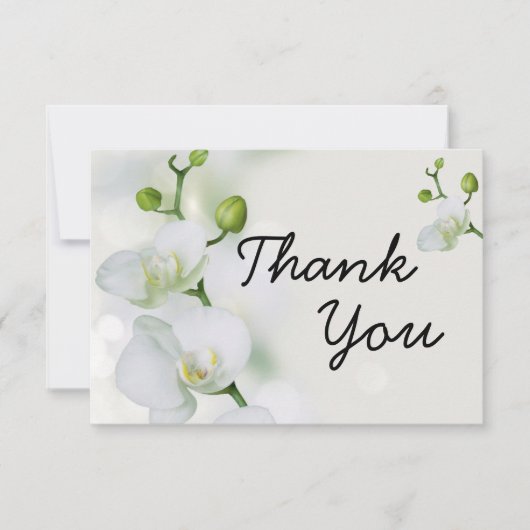 Soft Elegant Orchid Bedankkaart (Voorkant)