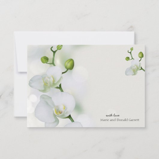 Soft Elegant Orchid Bedankkaart (Achterkant)