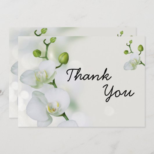 Soft Elegant Orchid Bedankkaart (Voorkant / Achterkant)