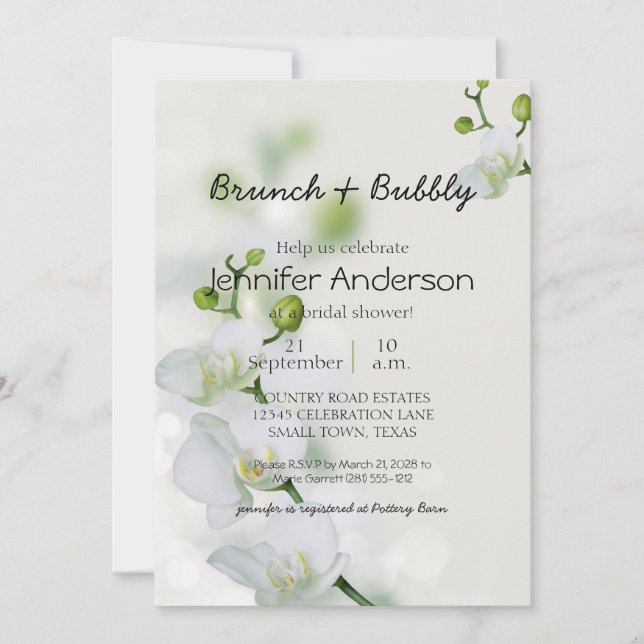 Soft Elegant Orchid Bridal Brunch (Voorkant)