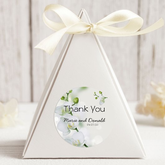 Soft Elegant Orchid Classic Round Sticker