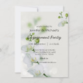 Soft Elegant Orchid Engagement Party - Uitnodiging (Voorkant)