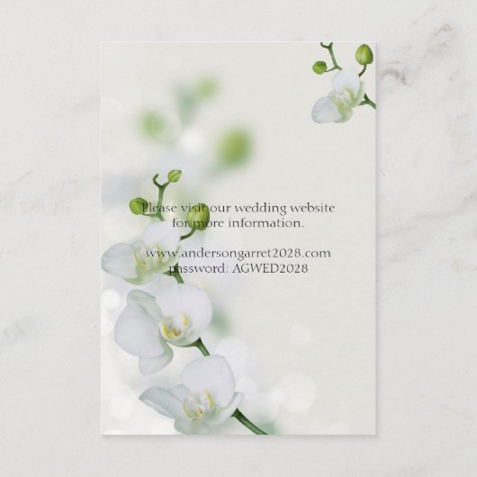 Soft Elegant Orchid Informatiekaartje (Achterkant)