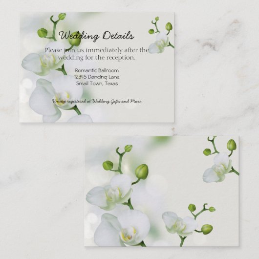 Soft Elegant Orchid Informatiekaartje (Voorkant / Achterkant)