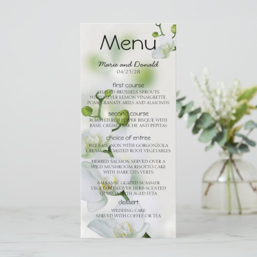 Soft Elegant Orchid Menu (Staand voorkant)