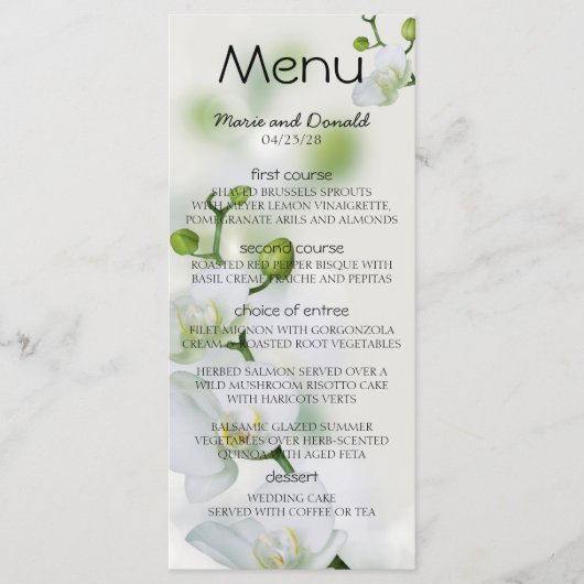 Soft Elegant Orchid Menu (Voorkant)