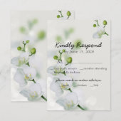 Soft Elegant Orchid RSVP Kaartje (Voorkant / Achterkant)