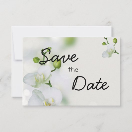 Soft Elegant Orchid Save The Date (Voorkant)