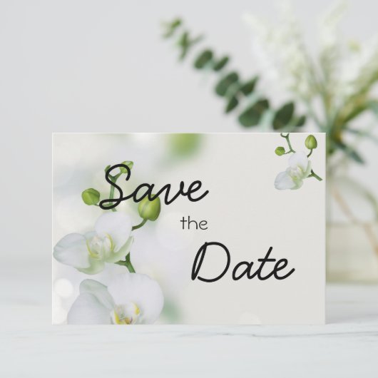 Soft Elegant Orchid Save The Date (Staand voorkant)