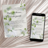 Soft Elegant Orchid Wedding Kaart
