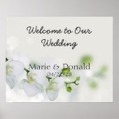 Soft Elegant Orchid Wedding Poster (Voorkant)