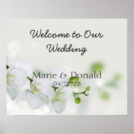 Soft Elegant Orchid Wedding Poster