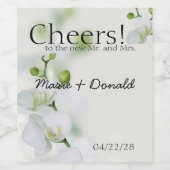 Soft Elegant Orchid Wijn Etiket (Enkel label)